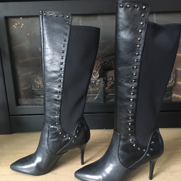 Leather high heel boots - Picture 4 of 6